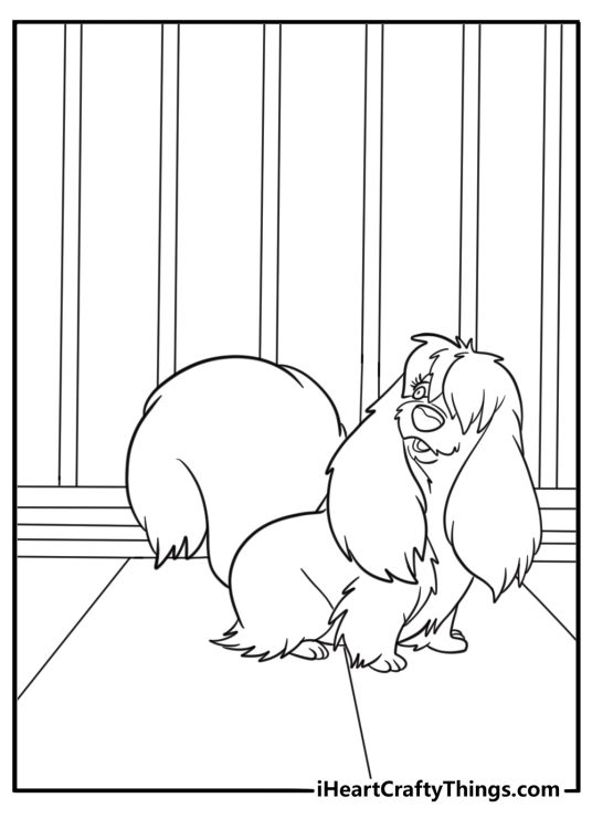 Peg singing in the dog pound coloring page
