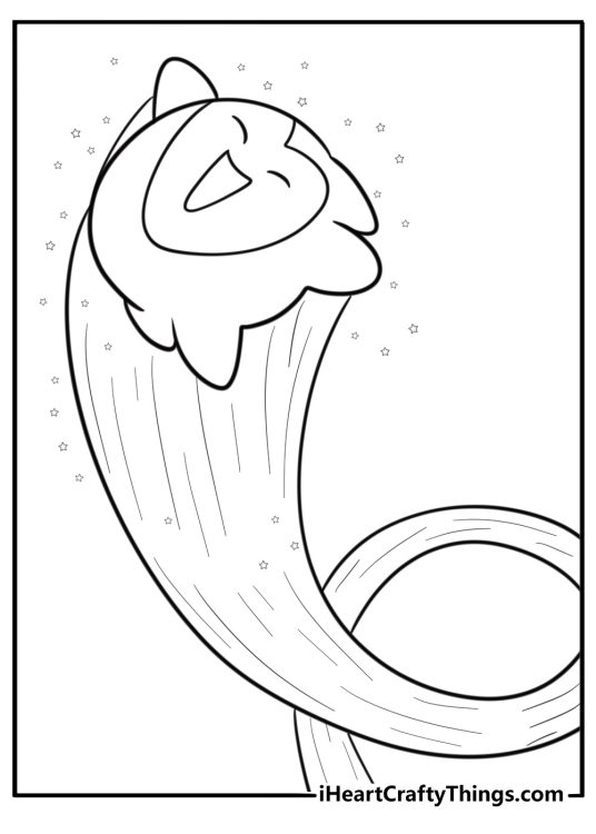 Star floating in the sky detailed coloring sheet