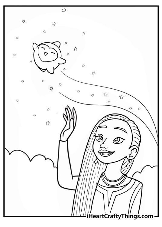 Star glowing above Asha