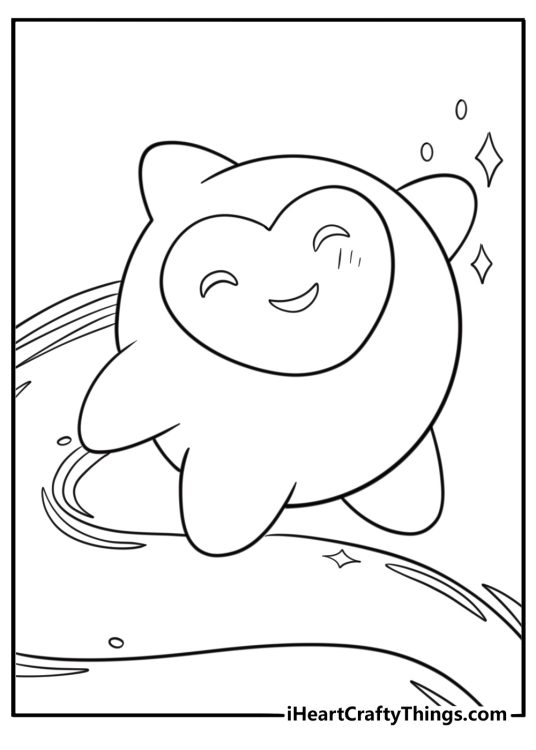 Star lighting up the night sky detailed coloring sheet