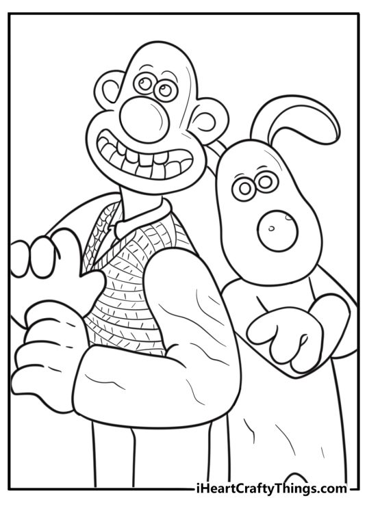 Wallace gromit coloring pages