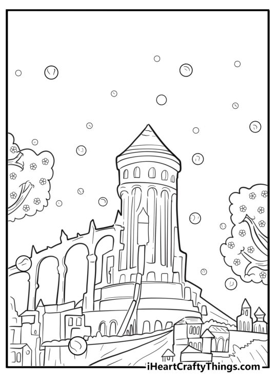 Wishes floating toward the sky above Rosas coloring page