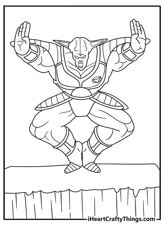 Fans can color Captain Ginyu leading the Ginyu Force