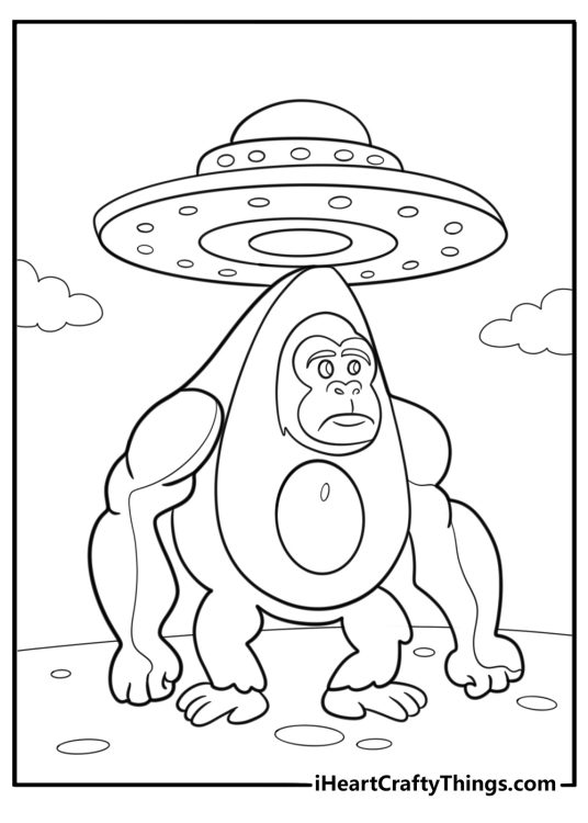 Abonono schimpazinono coloring page
