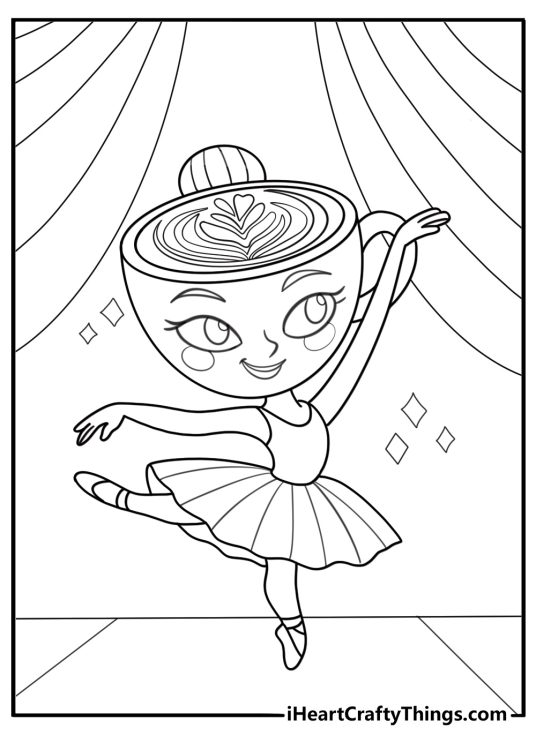 Ballerina cappuccina coloring page