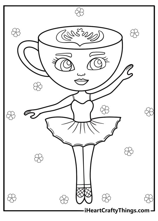 Ballerina cappuccina coloring page