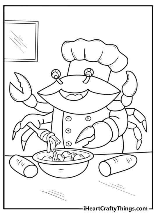 Chef cabracadabra coloring page