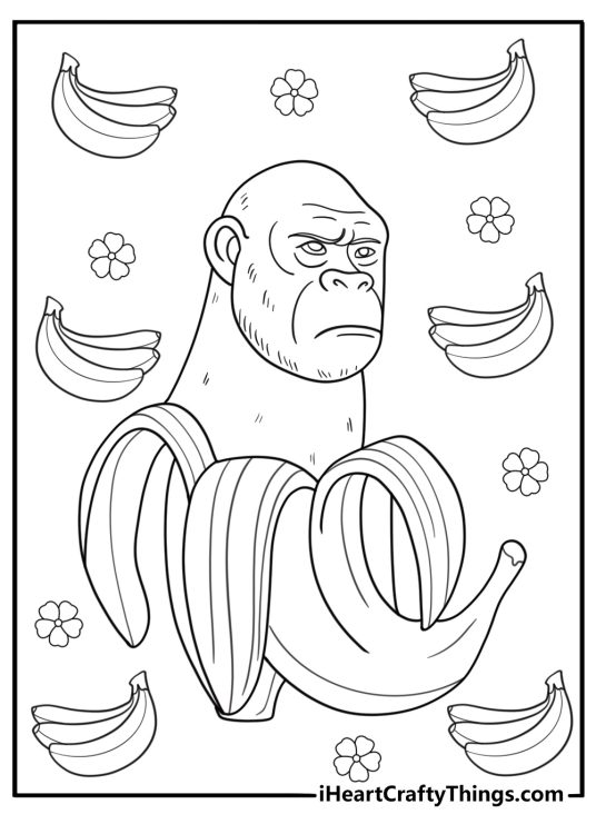 Chimpanzini bananini coloring page