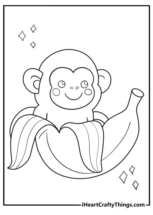 Chimpanzini bananini coloring page