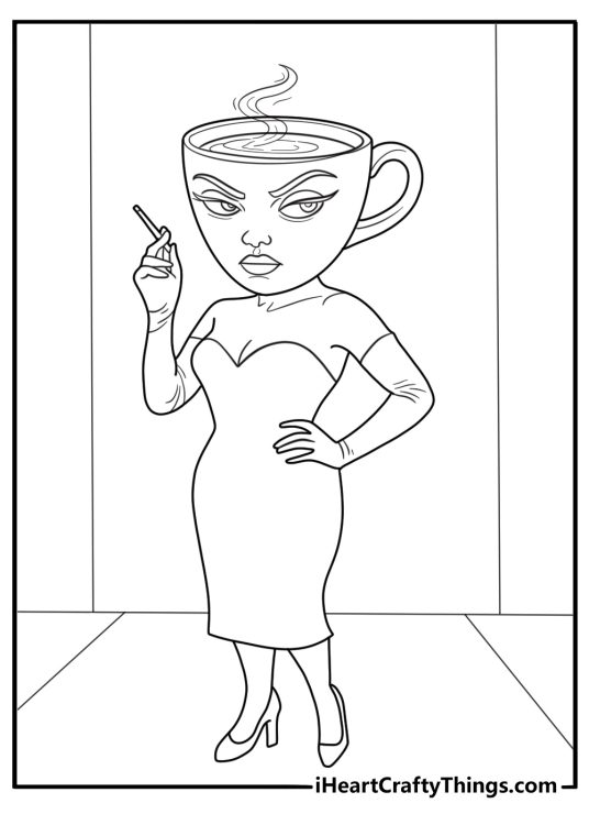 Espressona signora coloring page