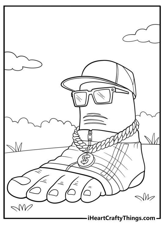 Gangster footera coloring page