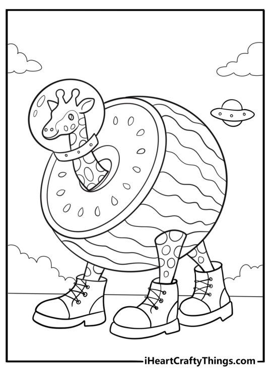 Giraffa celeste coloring page