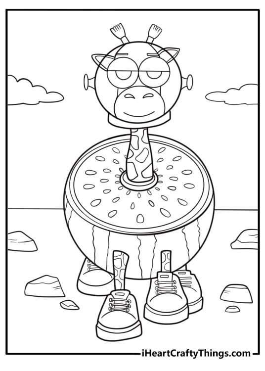 Giraffa celeste coloring page
