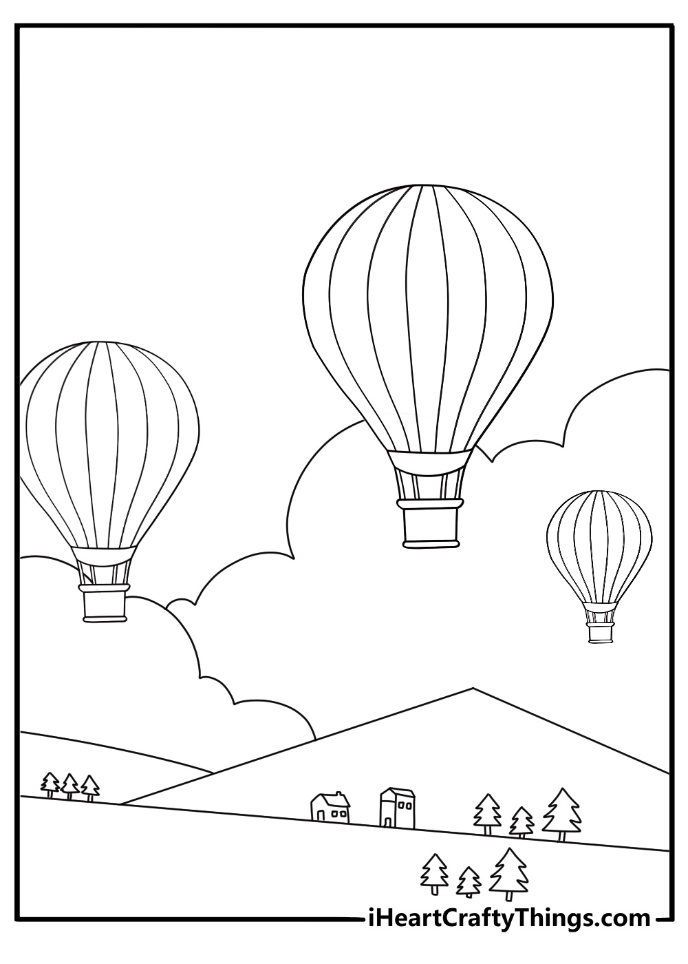 40 Free Hot Air Balloon Coloring Pages For Kids