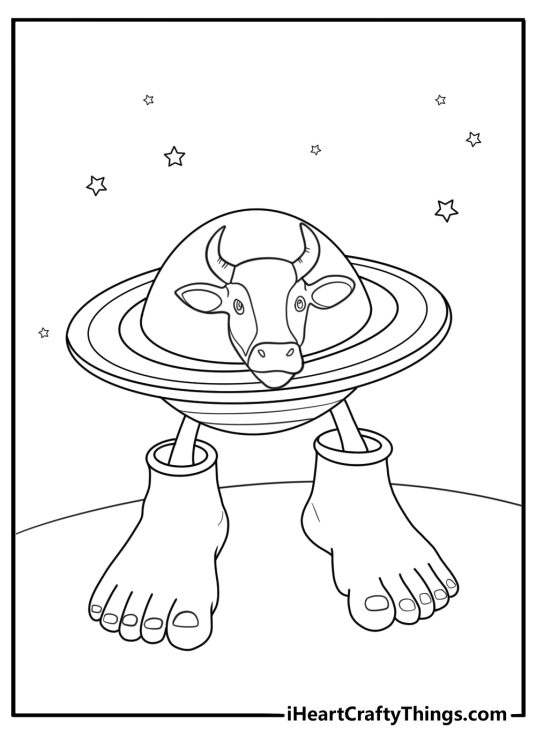 La vacca saturno saturnita coloring page
