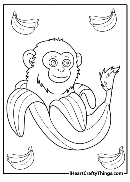 Makakini bananini coloring page