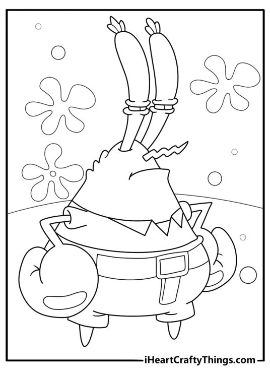 Mr krabs coloring pages