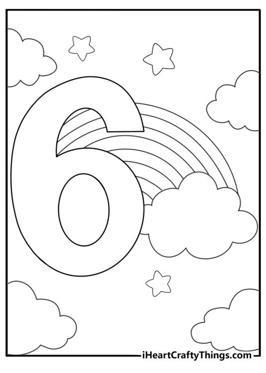 20 Number 6 Coloring Pages