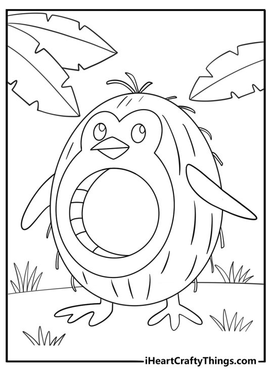 Penguino cocosino coloring page