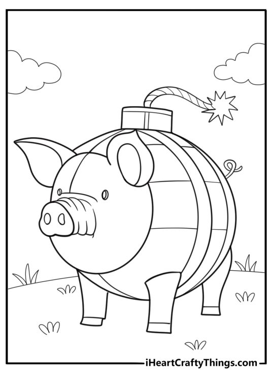 Svinino bombondino coloring page