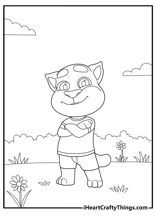Talking Tom coloring pages