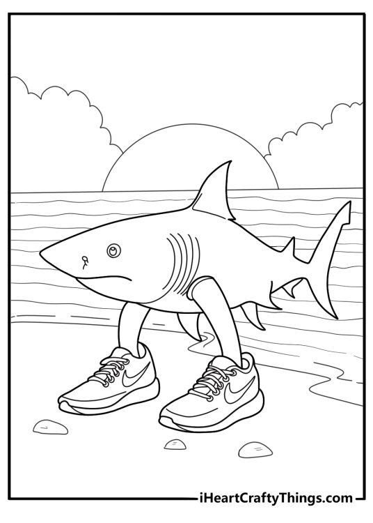 Tralalero tralala coloring page