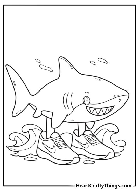 Tralalero tralala coloring page