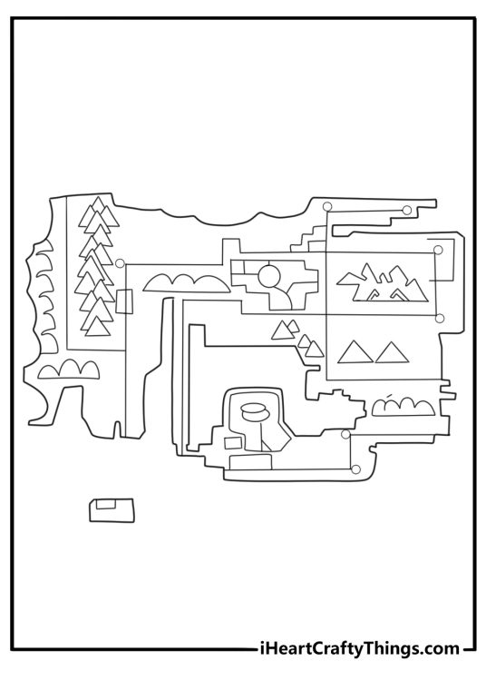 Kanto region map simplified with towns routes and coastline