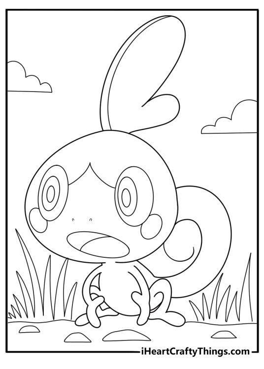 Sobble peeking from tall reeds teardrop eyes gentle scene