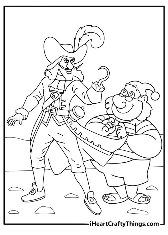 Captain hook coloring pages