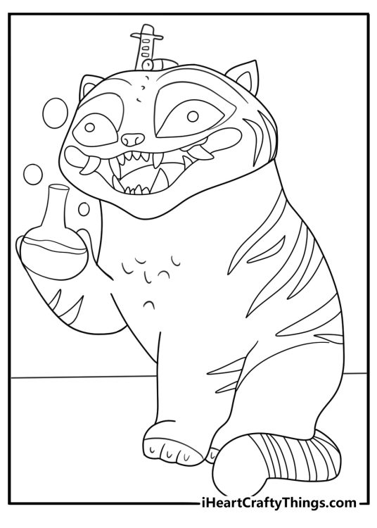 derpy holding potion bottle kpop demon hunters coloring sheet