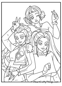 kpop demon hunters coloring pages