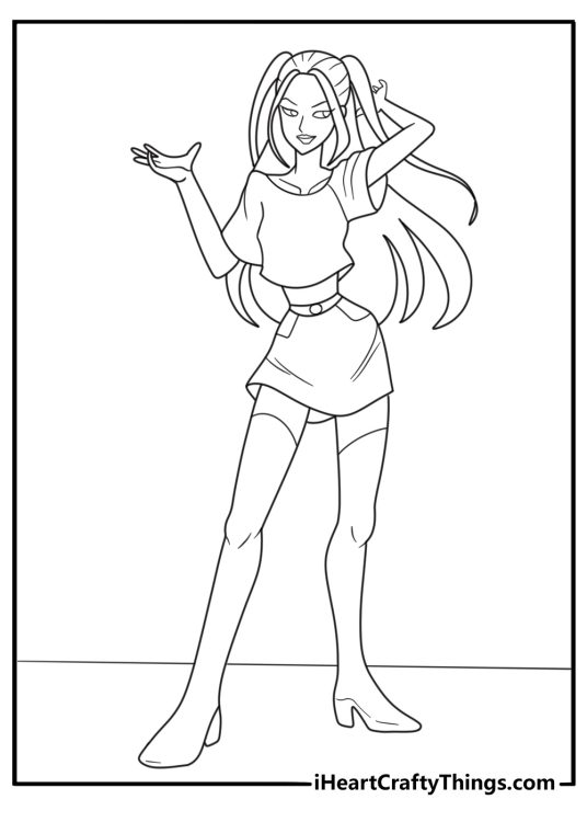 mira kpop demon hunters coloring page
