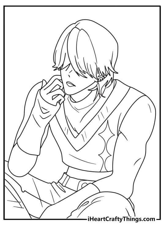 mystery cloaked figure kpop demon hunters coloring page