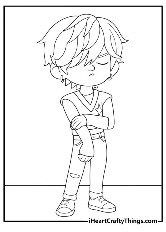 mystery in shadow background kpop demon hunters coloring sheet