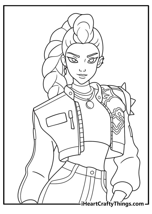 rumi kpop demon hunters coloring page