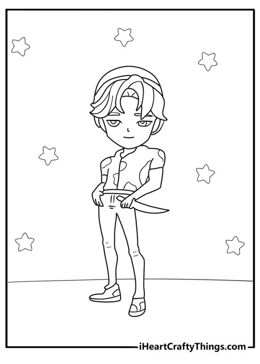 soda pop kpop demon hunters coloring pages