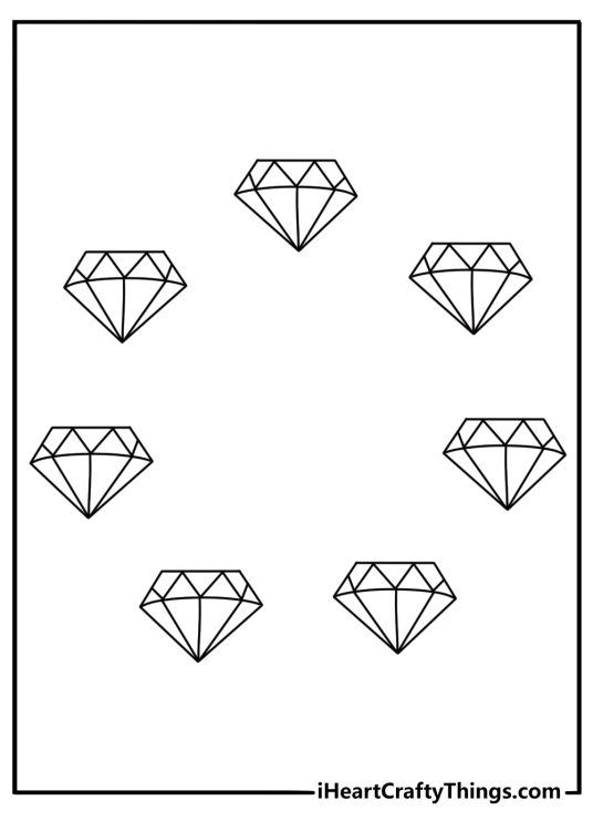 Detailed Sonic coloring sheet for adults with Chaos Emeralds in a circle