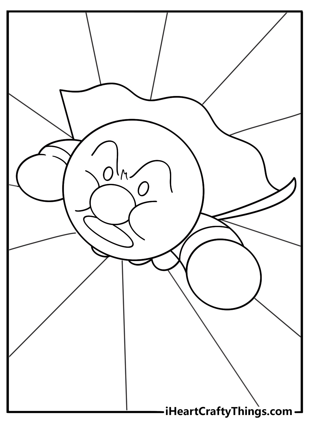 anpanman an punch action pose coloring page