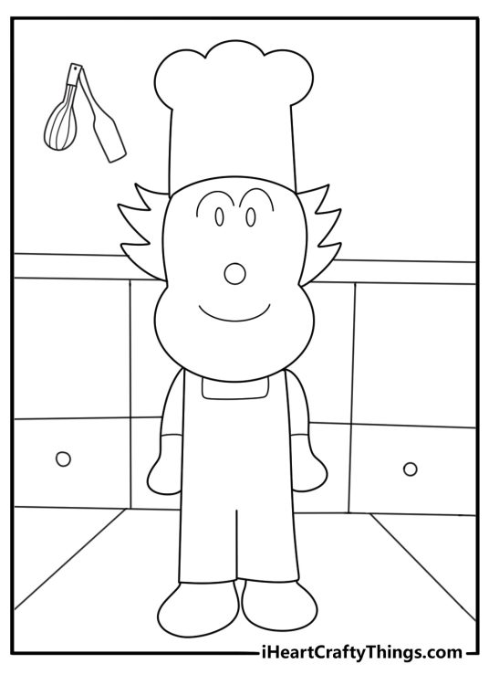 batako san bakery helper coloring page for kids