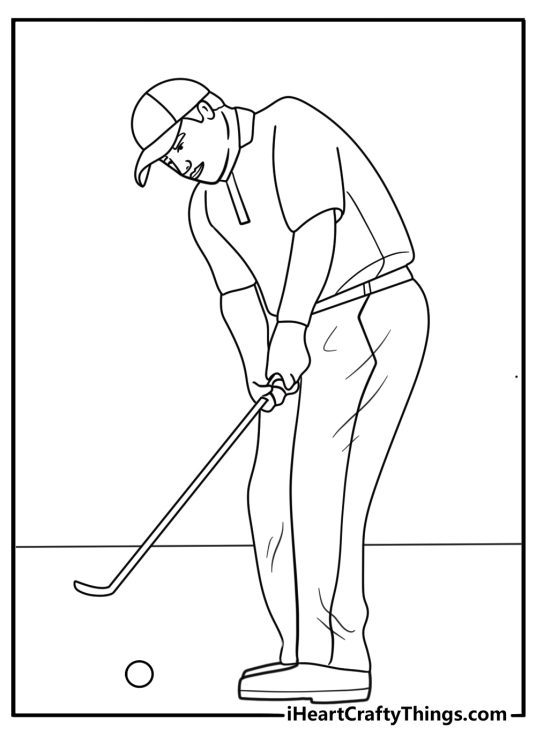 chip shot near the green coloring page