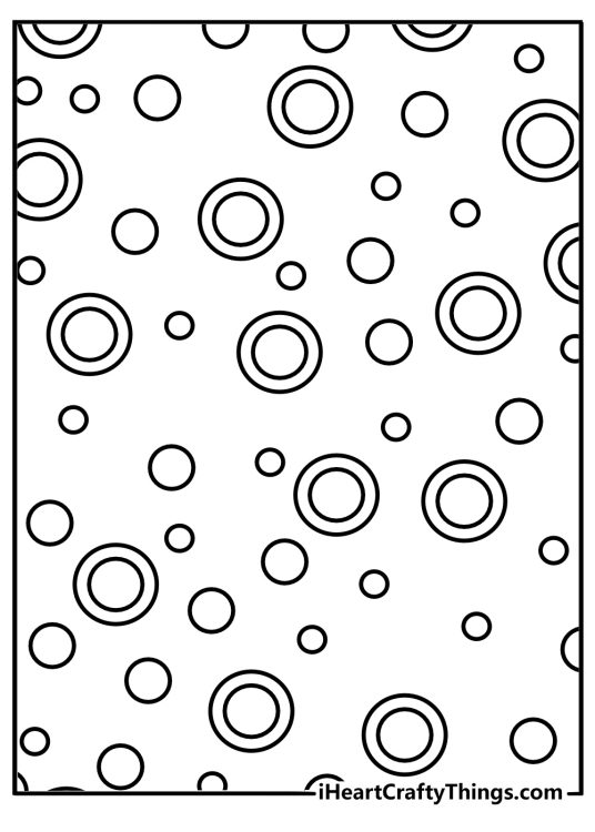 circle pattern coloring page dots and rings easy printable