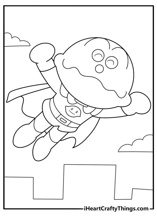 currypanman spicy breath action coloring page