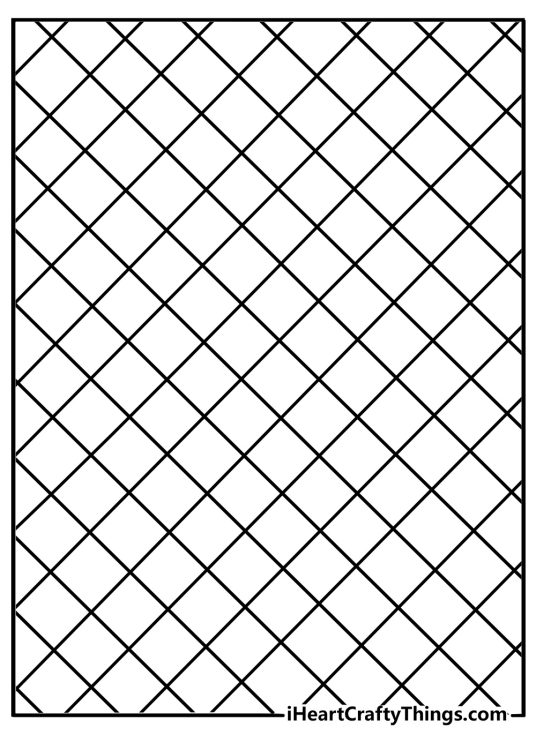 lattice pattern coloring page crisscross lines detailed