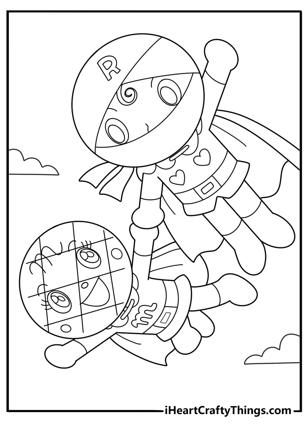 melonpanna and rollpanna sister team cute coloring page