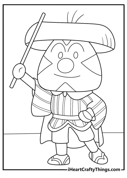 omusubiman rice ball hero coloring page