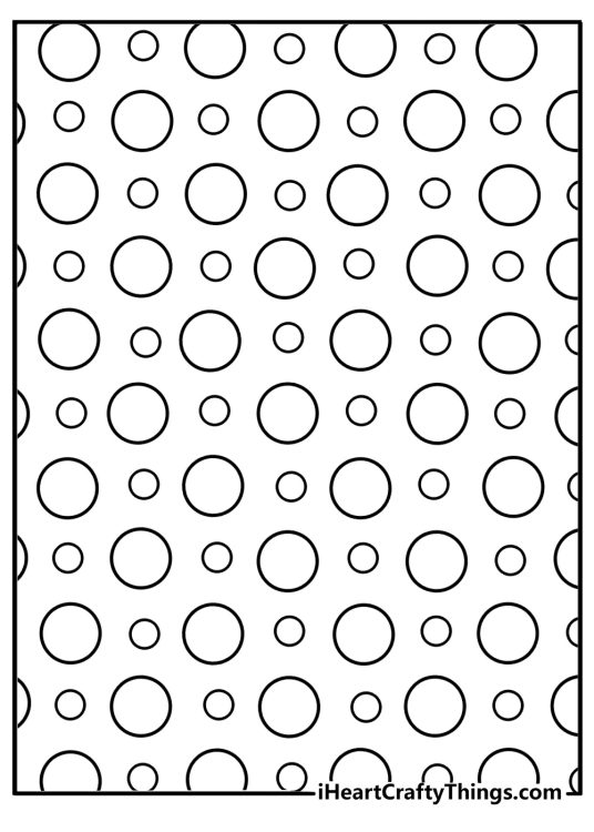 polka dot pattern coloring page big and small dots for kids