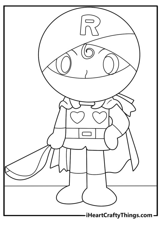 rollpanna ribbon switch hero coloring sheet