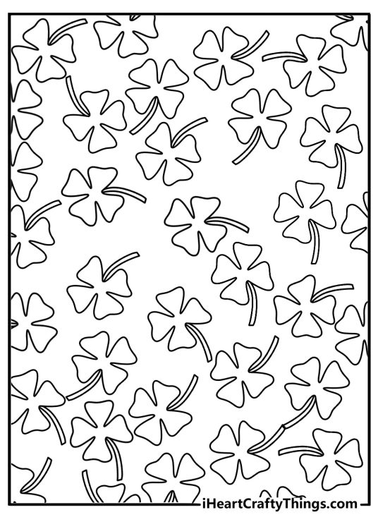 shamrock pattern coloring page