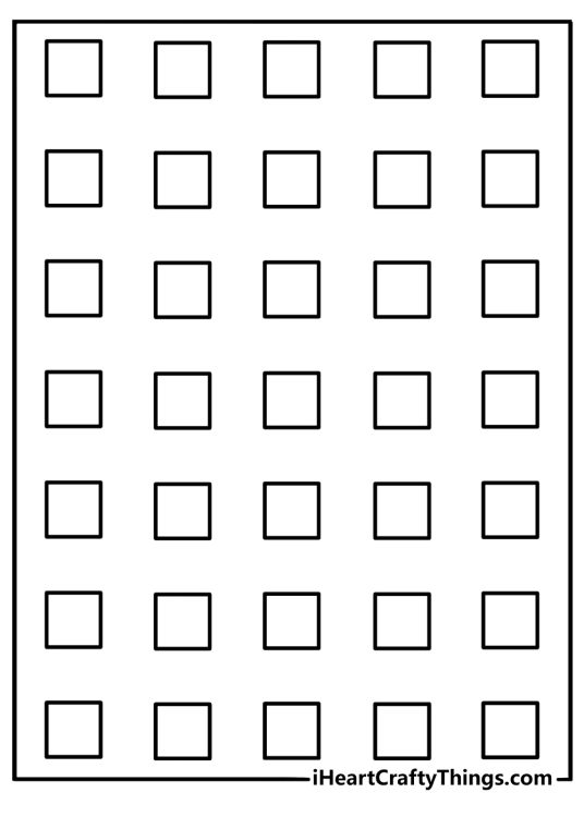 square pattern coloring pages